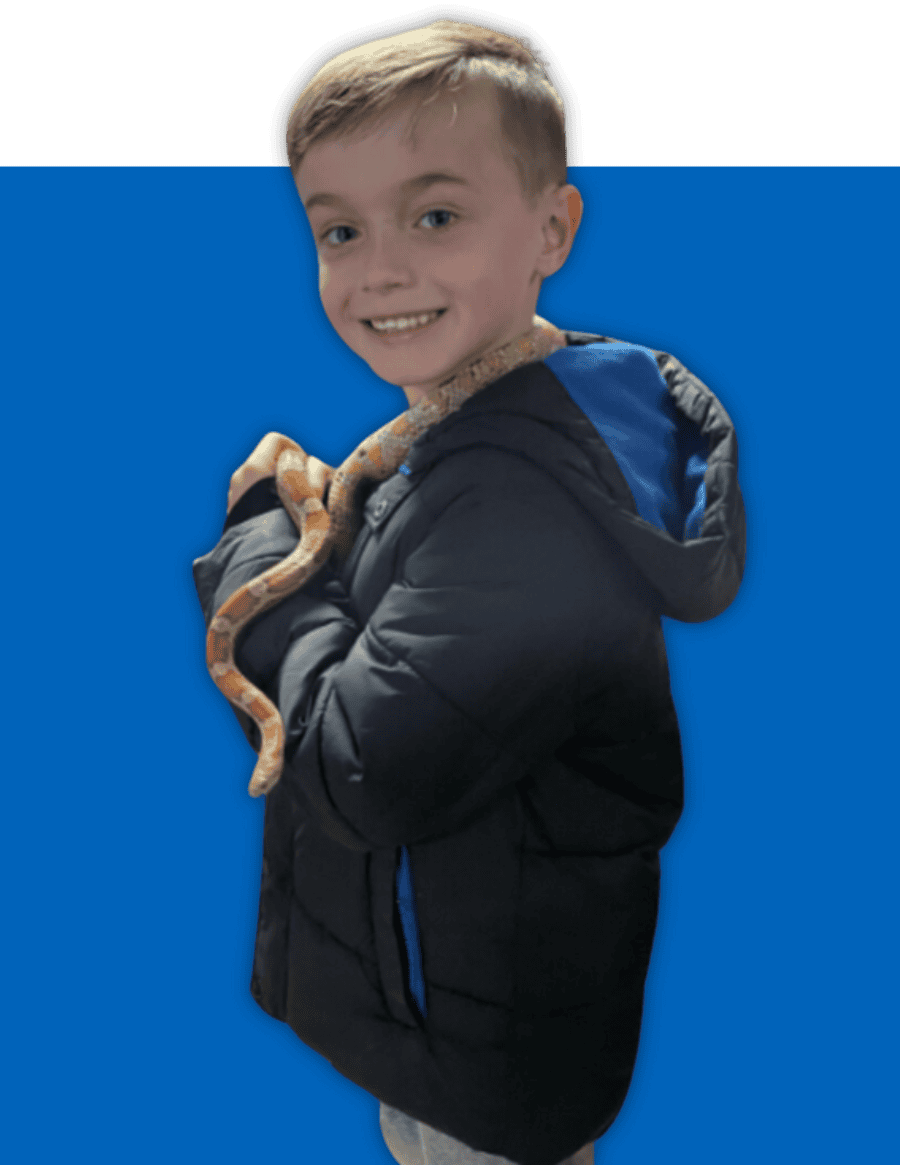 boy with lucky
