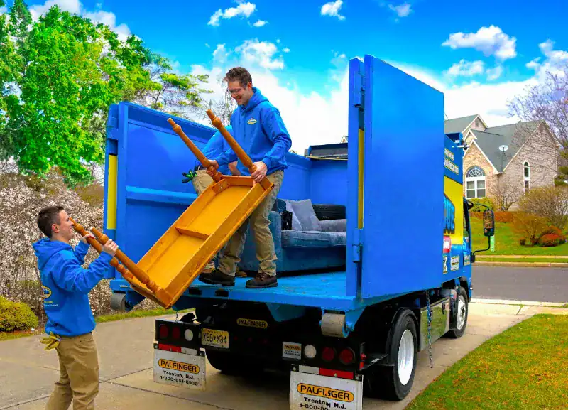 junk rescue team carrying a table