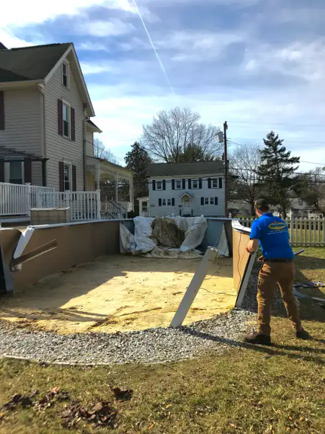 Junk Rescue Crew Cleaning Outside
