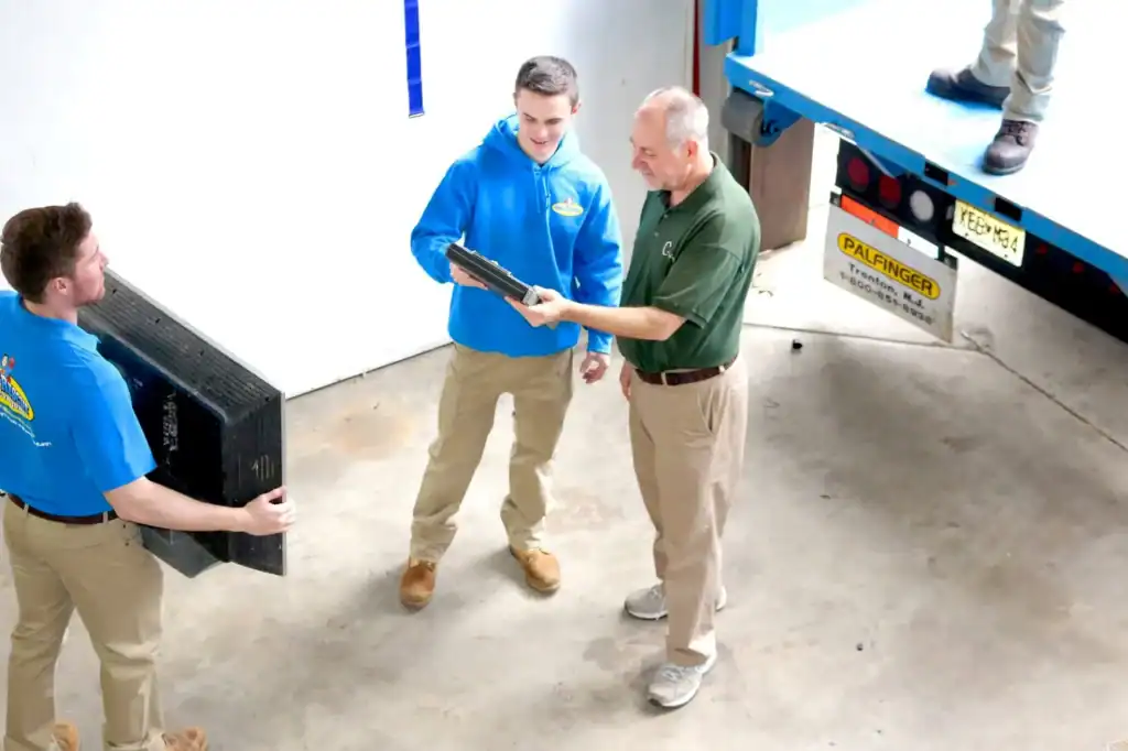 Our Crew with a Client