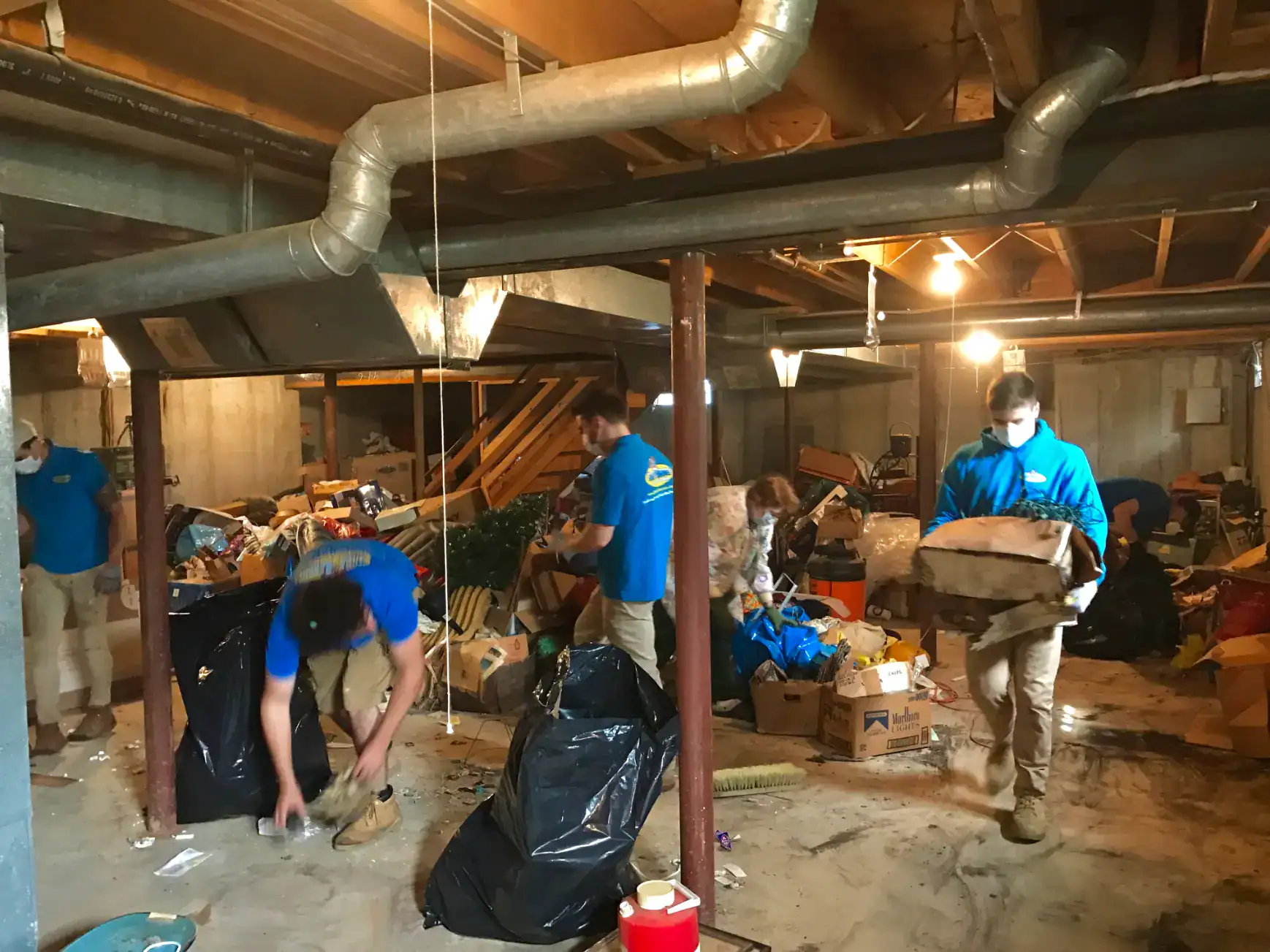 Large Area Junk Removal Before