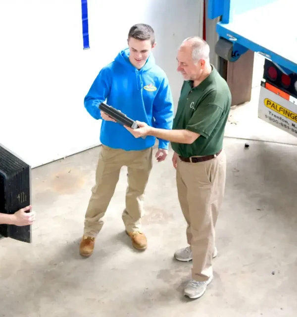 Our Crew with a Client