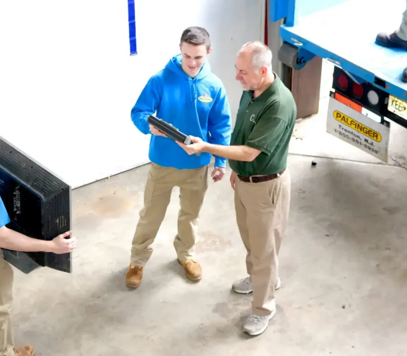 Our Crew with a Client